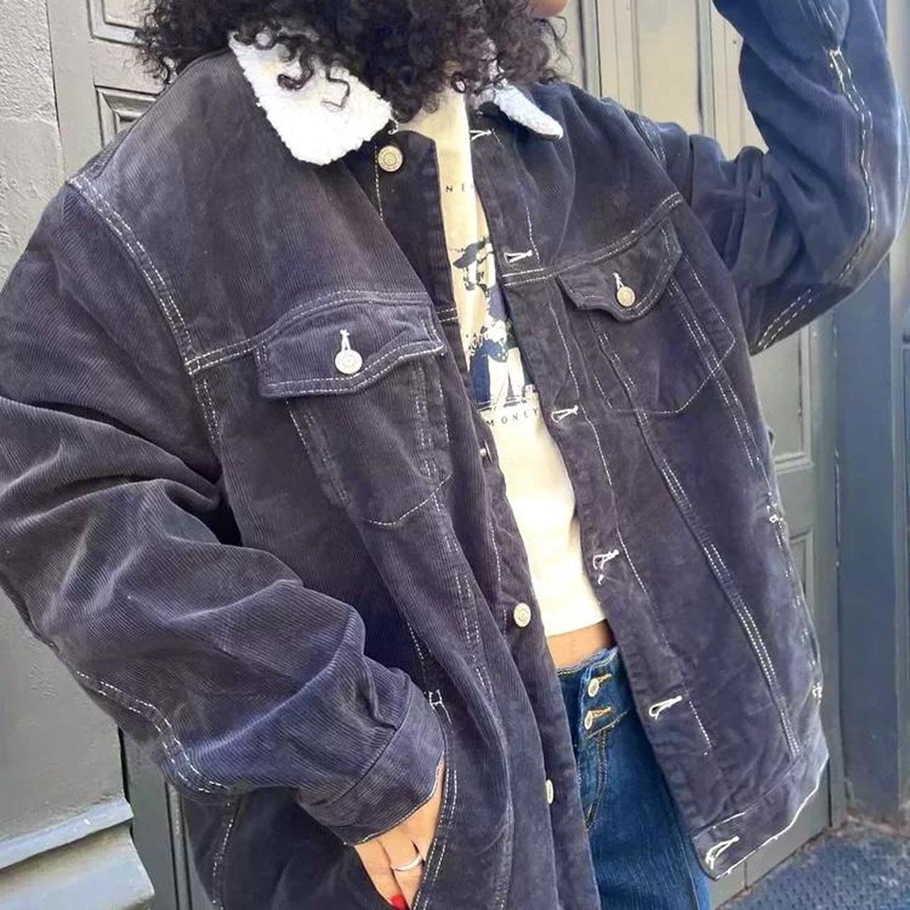 Brandy Melville Women's Navy Jacket Depop