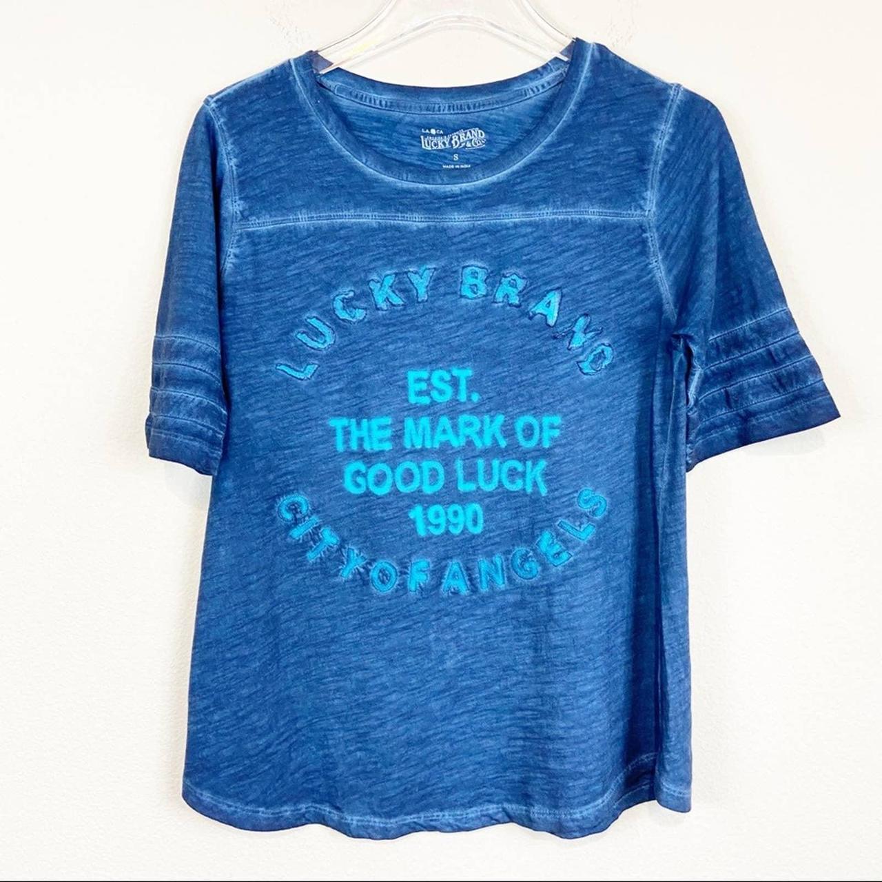 Lucky Brand Blue Womans XL shirt Good used - Depop