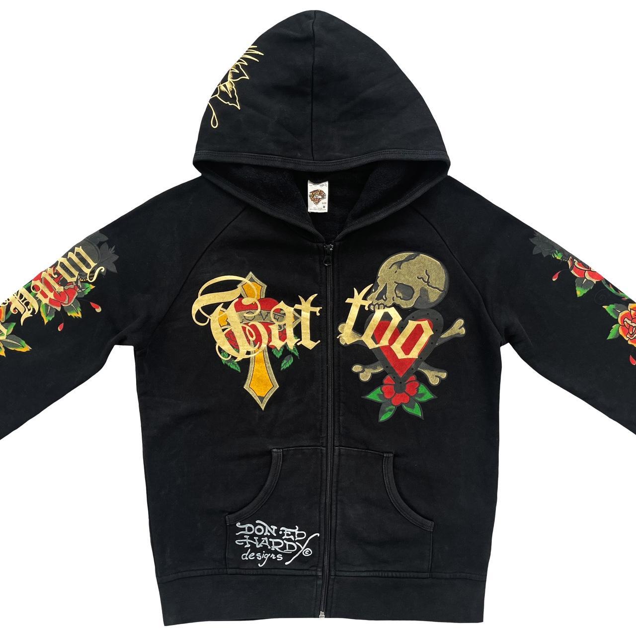 Ed Hardy Men S Multi Hoodie Depop   P0 