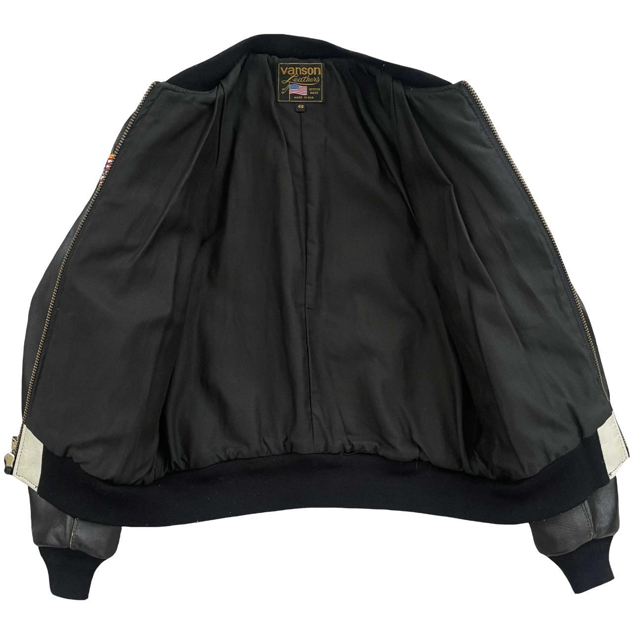 Vanson Leathers Race Team Leather Bomber | Depop