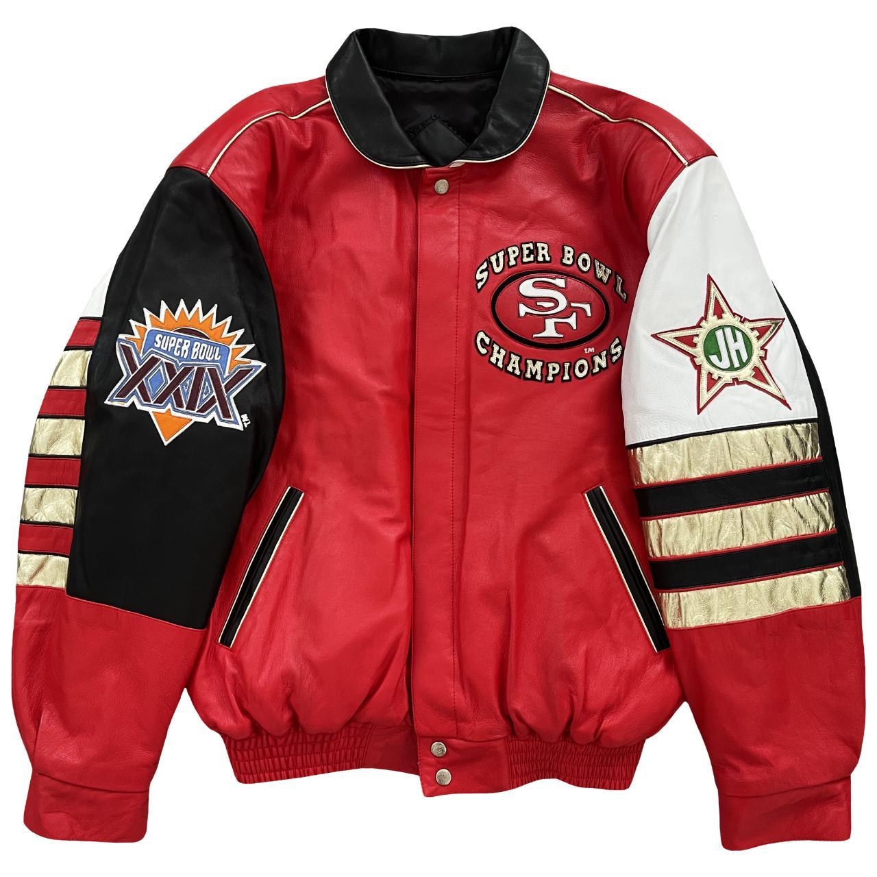 Jeff Hamilton NFL 49ers XXIX Champions 1995 Leather | Depop