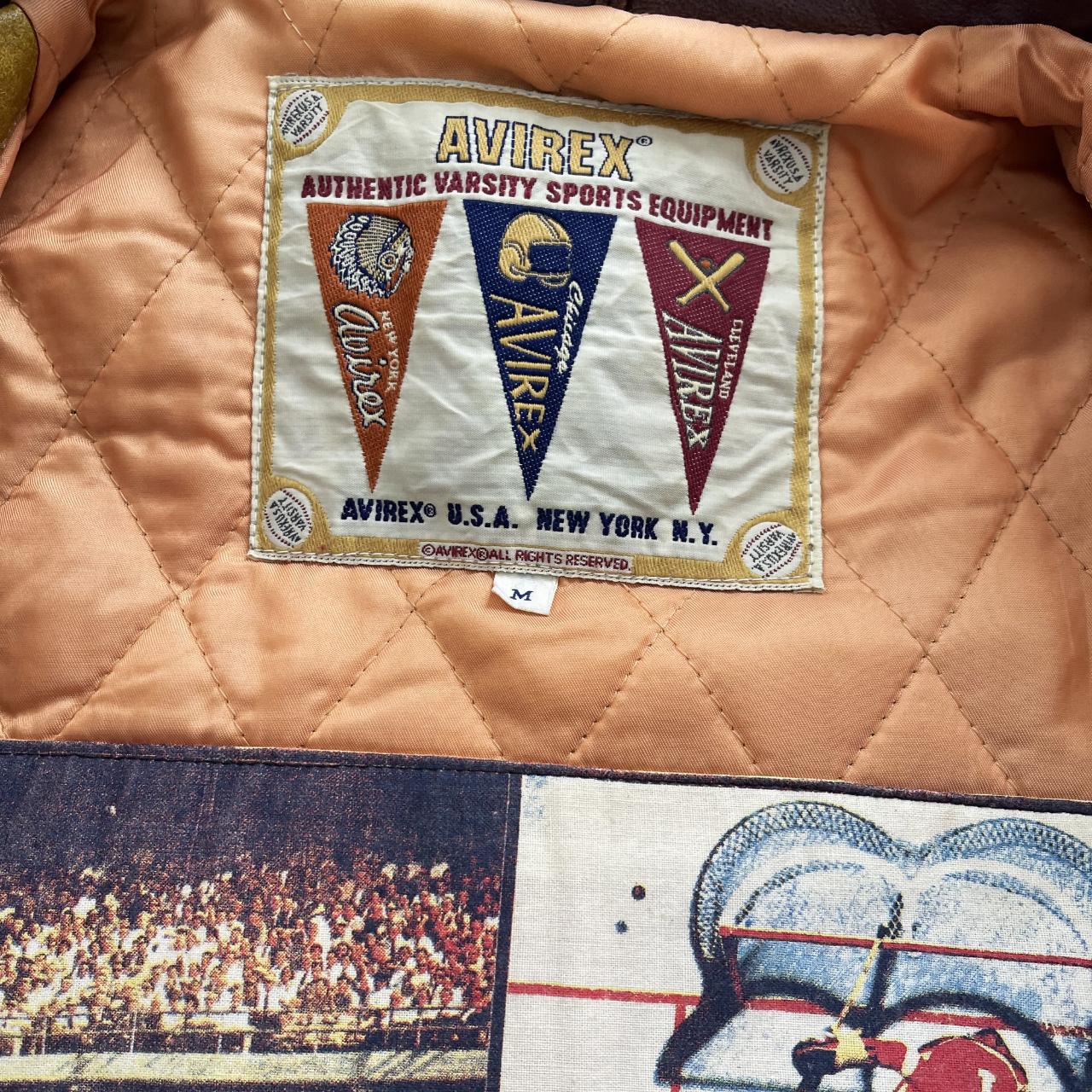 AVIREX FLYER'S ジャケット Avirex Flyers Leather Varsity Jacket 90's era | Depop