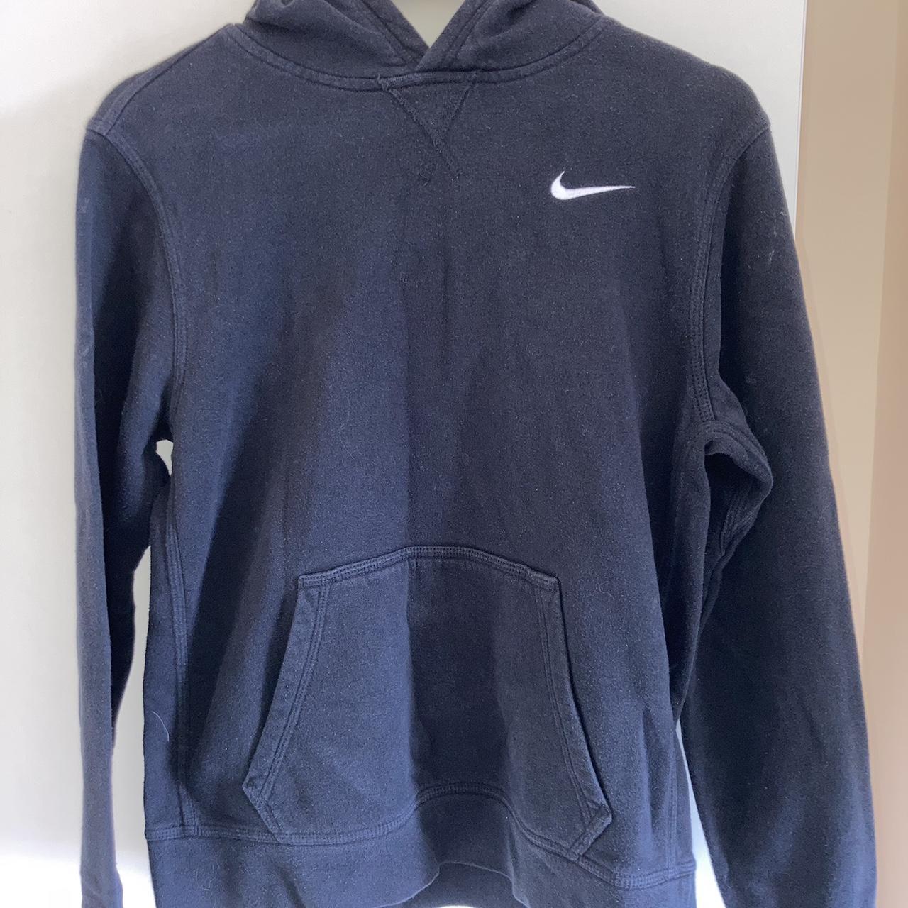 Kids XL Nike hoodie in black would fit women sized... - Depop