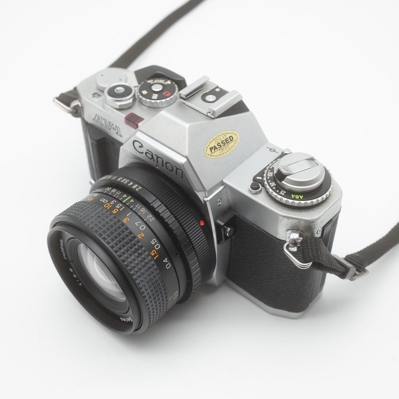 Camera Canon AV1 35mm film Semi automatic... Depop