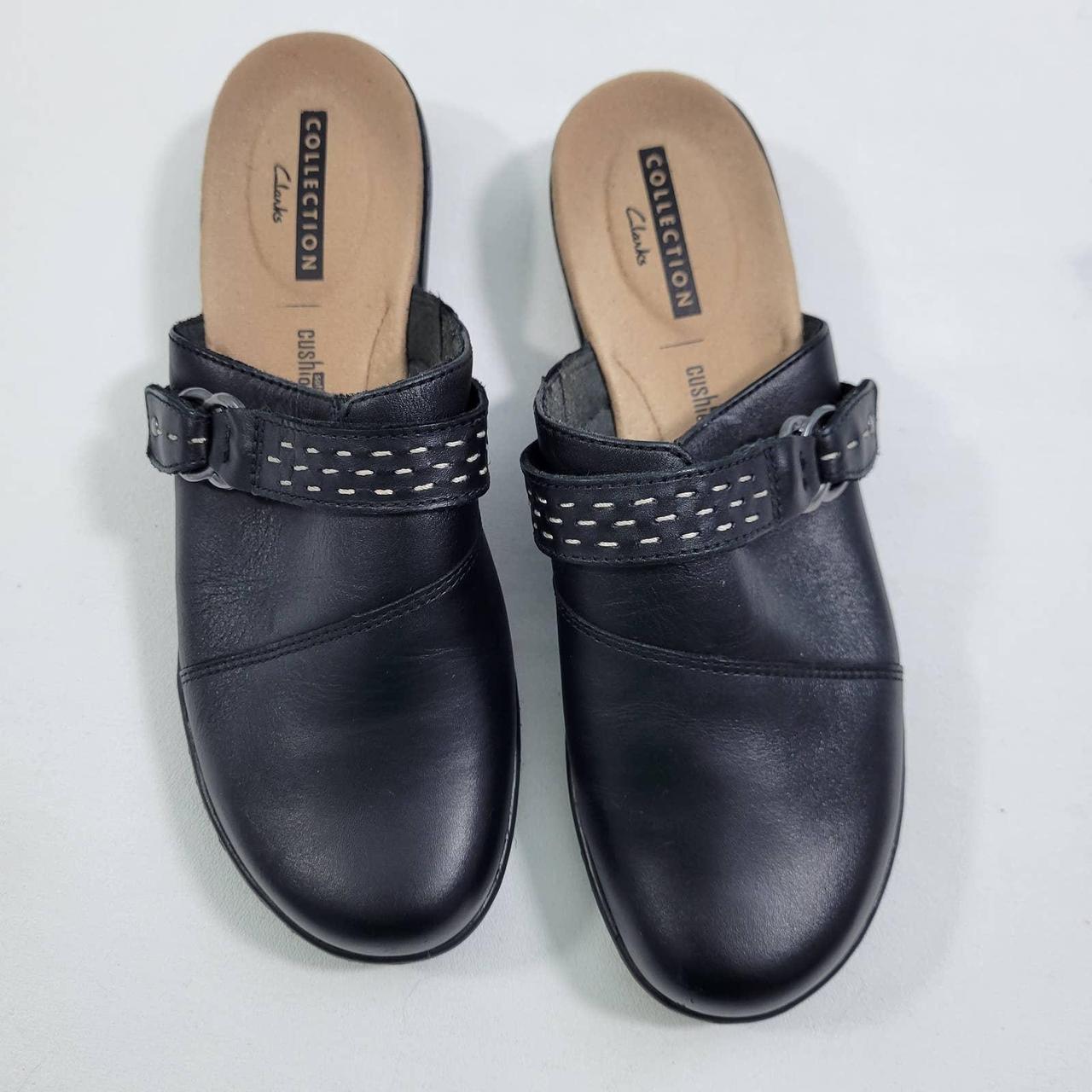 Clarks womens sale black mules