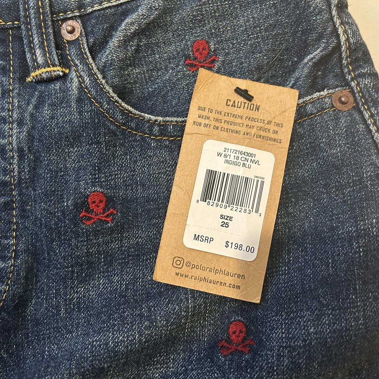 Polo Denim Skull Skirt, Denim Skirt with