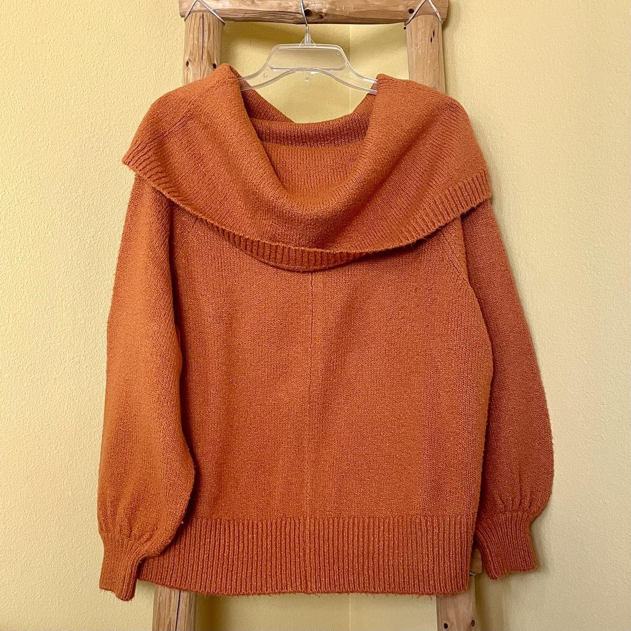 Burnt orange cowl 2025 neck sweater