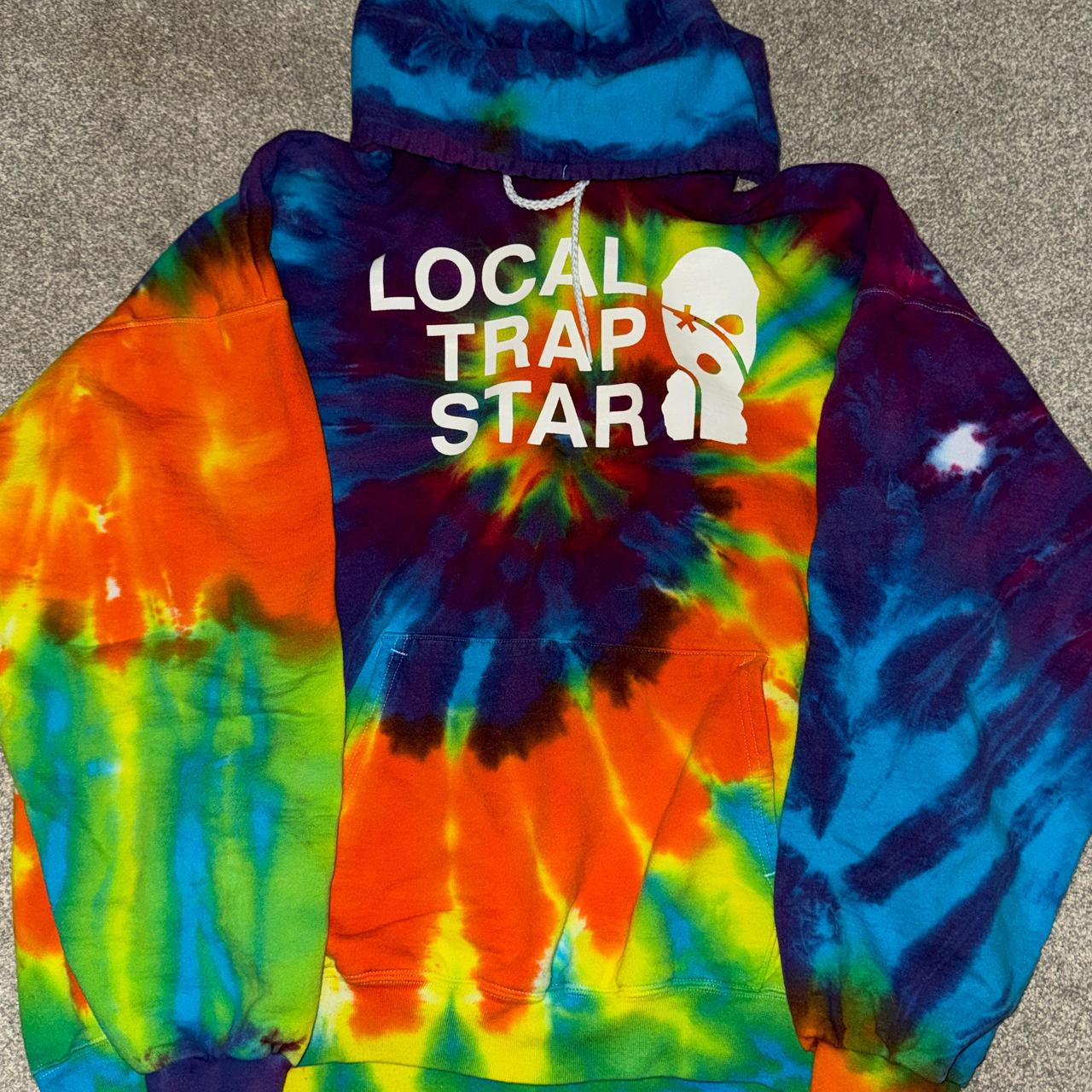 Local trap star tie dye hoodie on sale