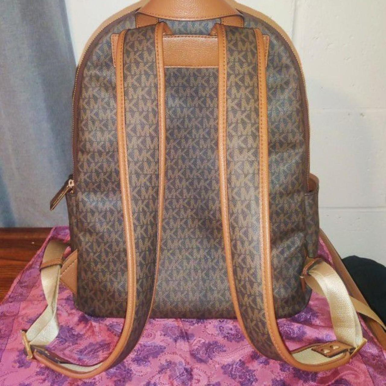 Michael Kors Erin large backpack with brown logo print - Michael