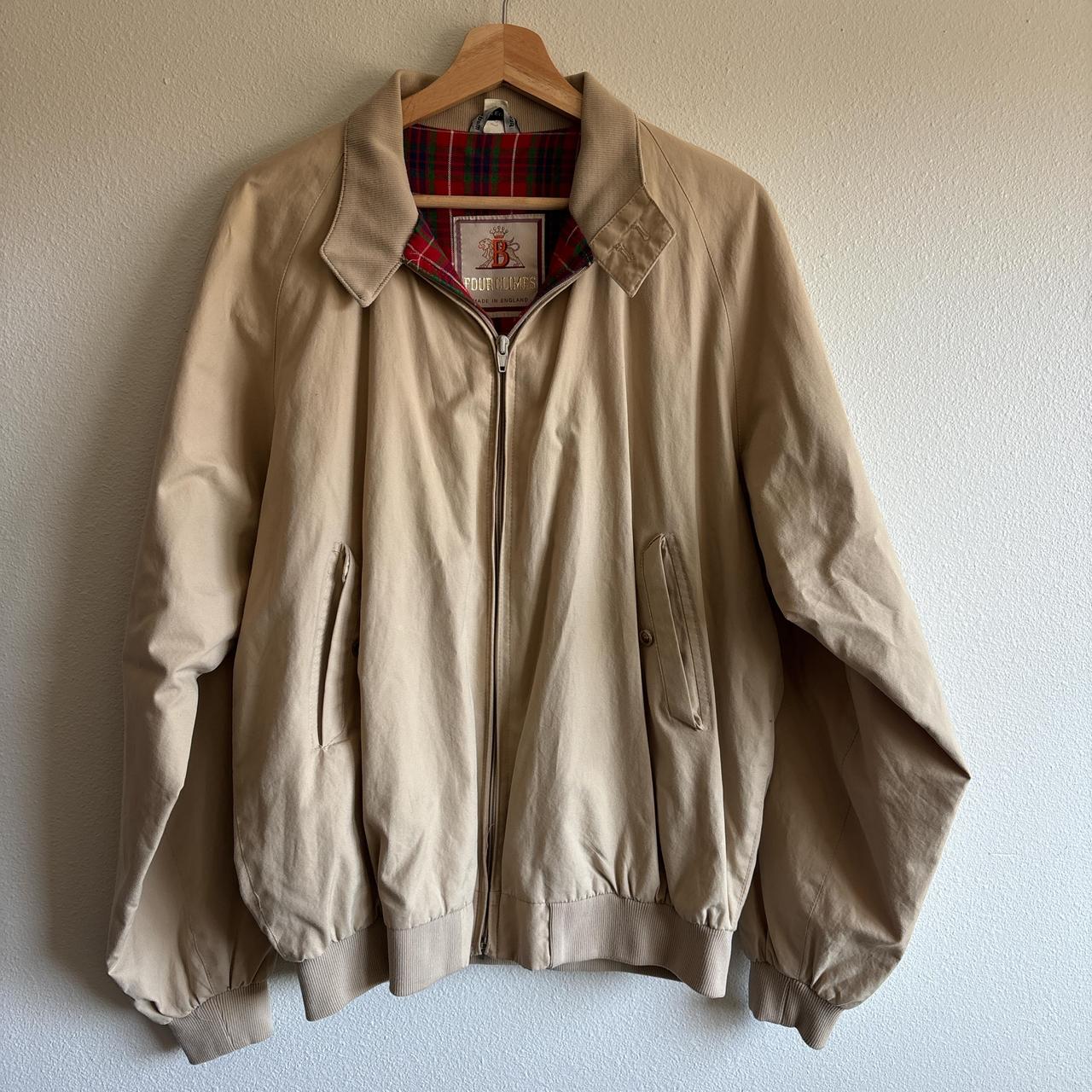 Cream and tan Harrington jacket, Barracuda