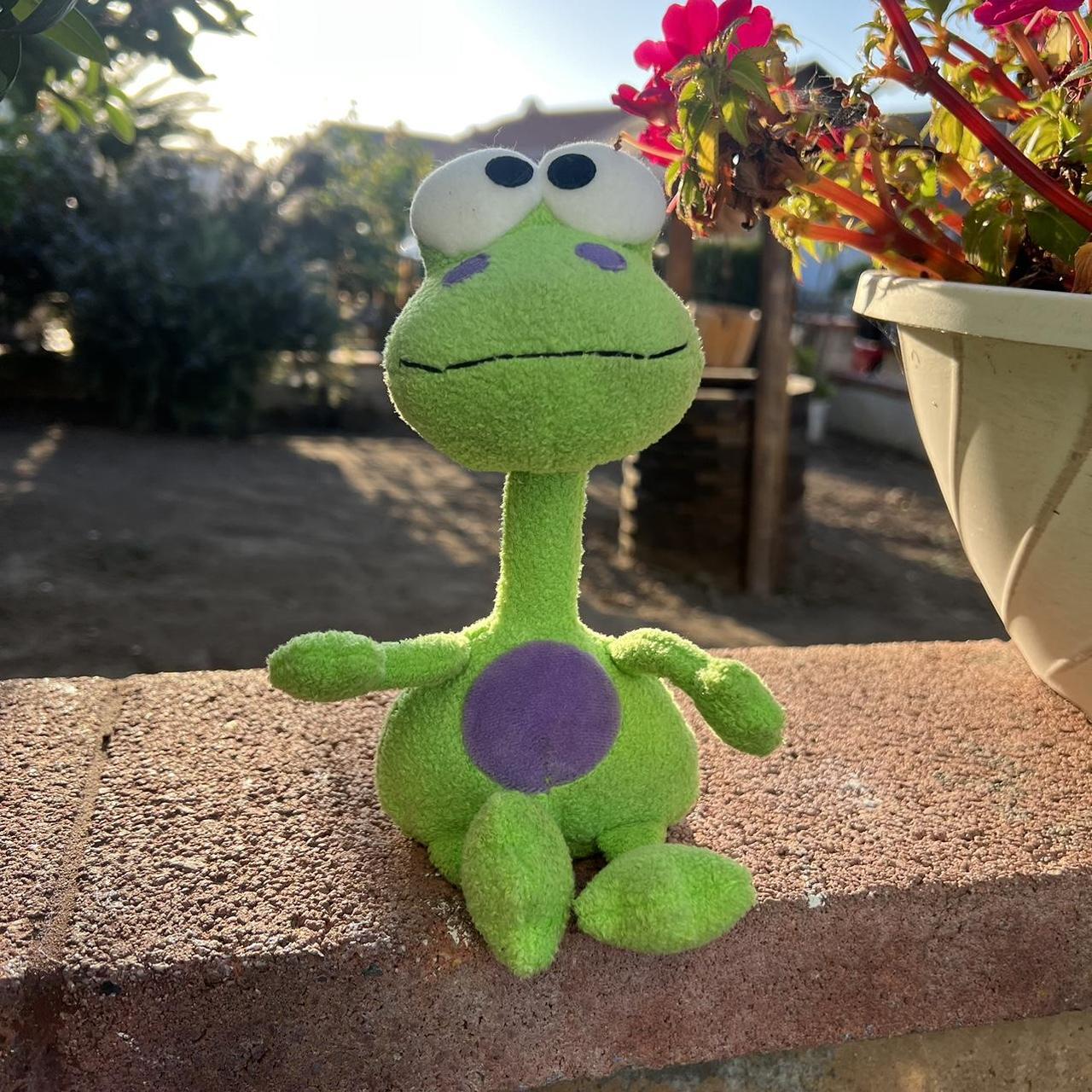 This adorable green frog stuffed animal from - Depop