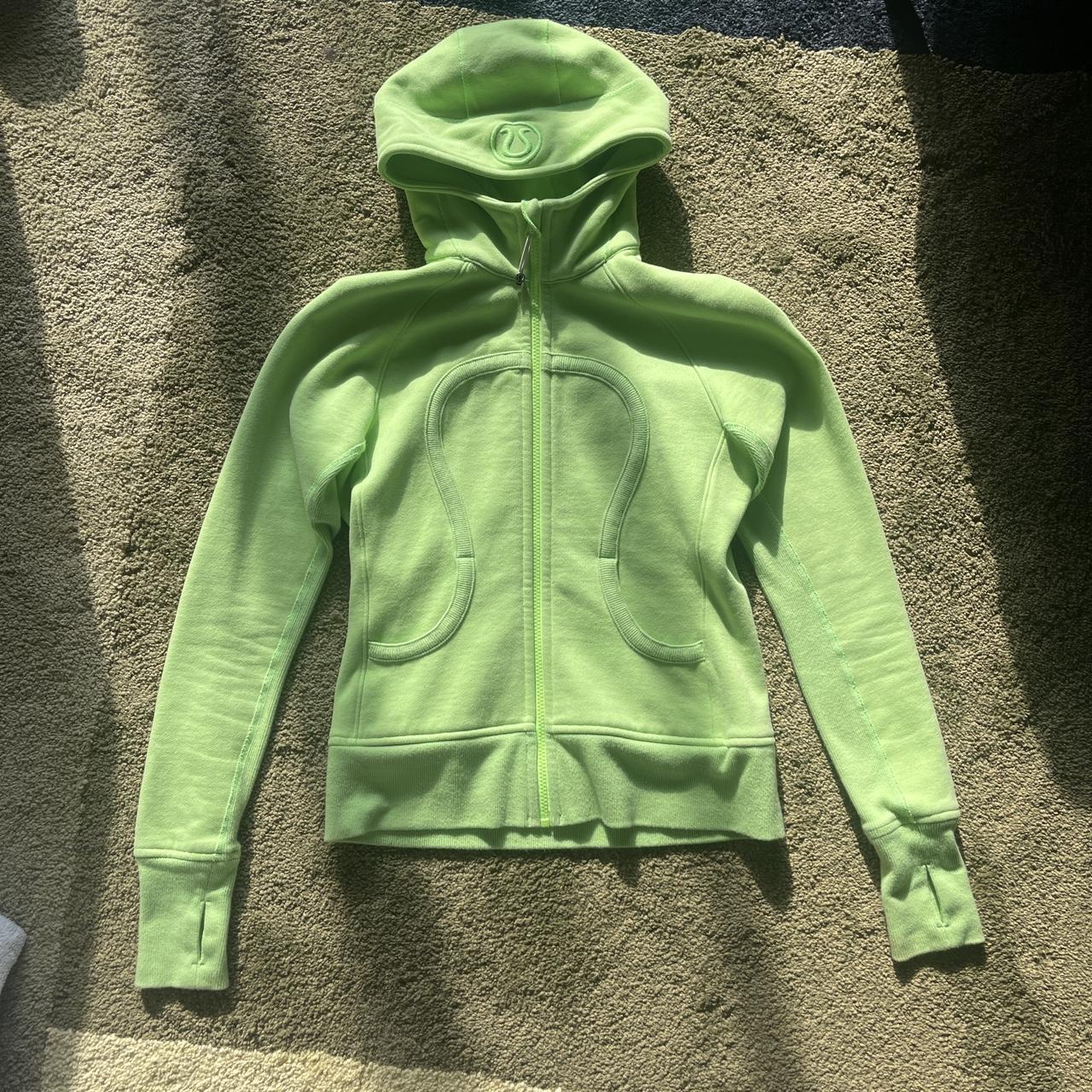 Bright green Lulu Lemon scuba ll hoodie color - Depop