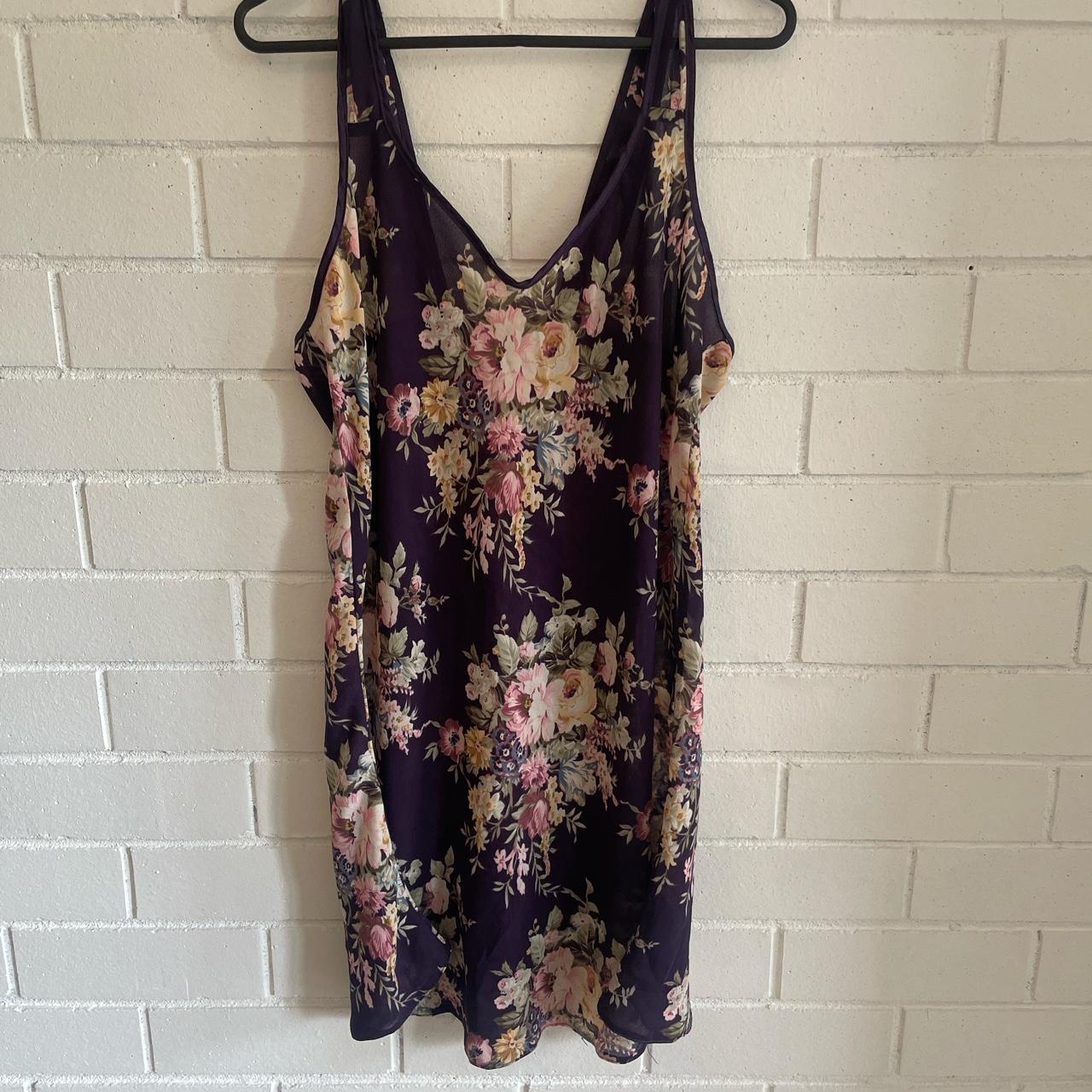 Vintage Myer night slip. Chiffon material. Bias cut... Depop