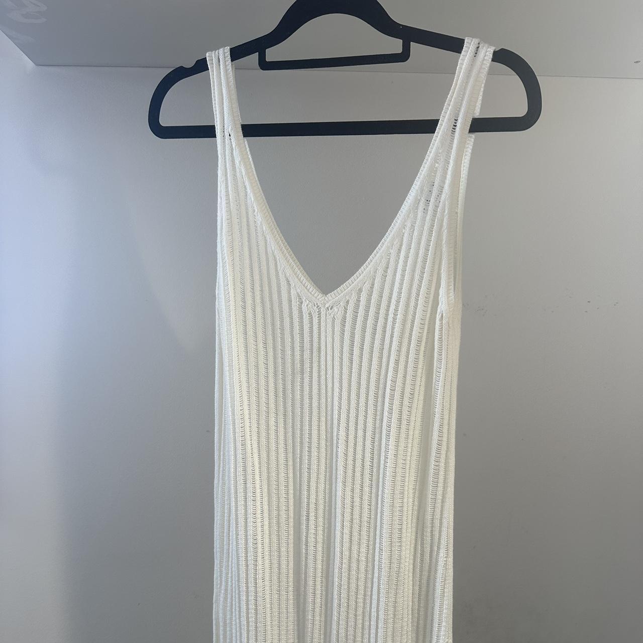 AERE Openwork Knit Crochet Maxi Dress Size 8 Depop