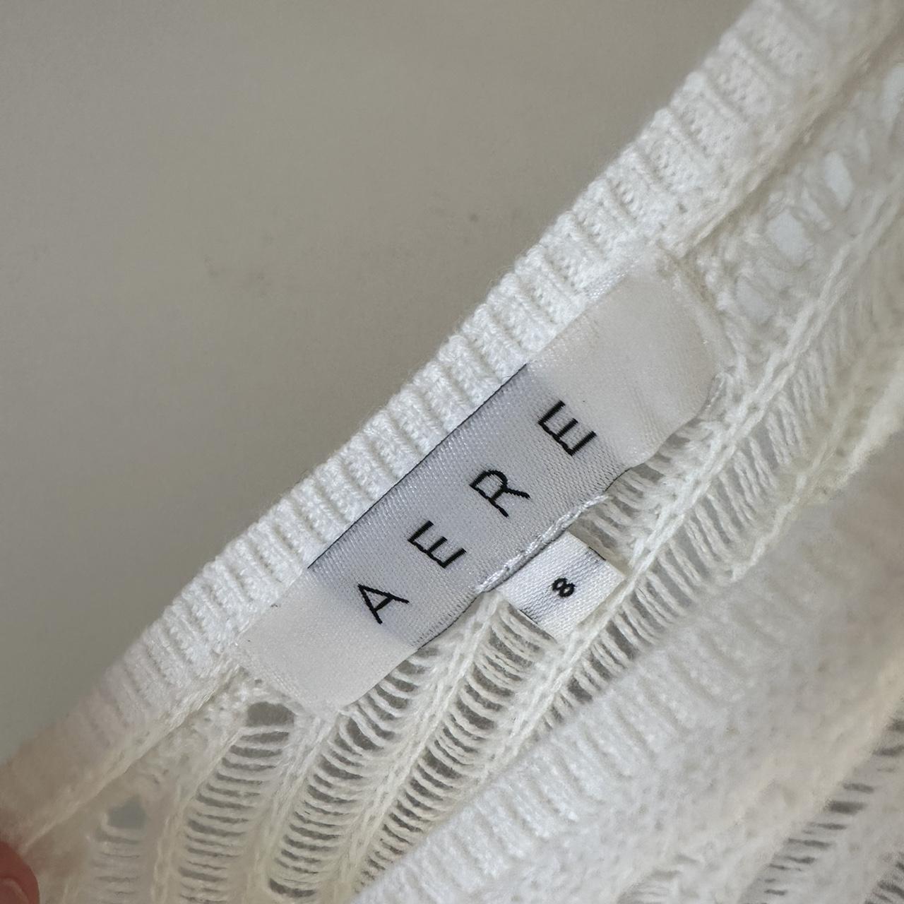 AERE Openwork Knit Crochet Maxi Dress Size 8 Depop