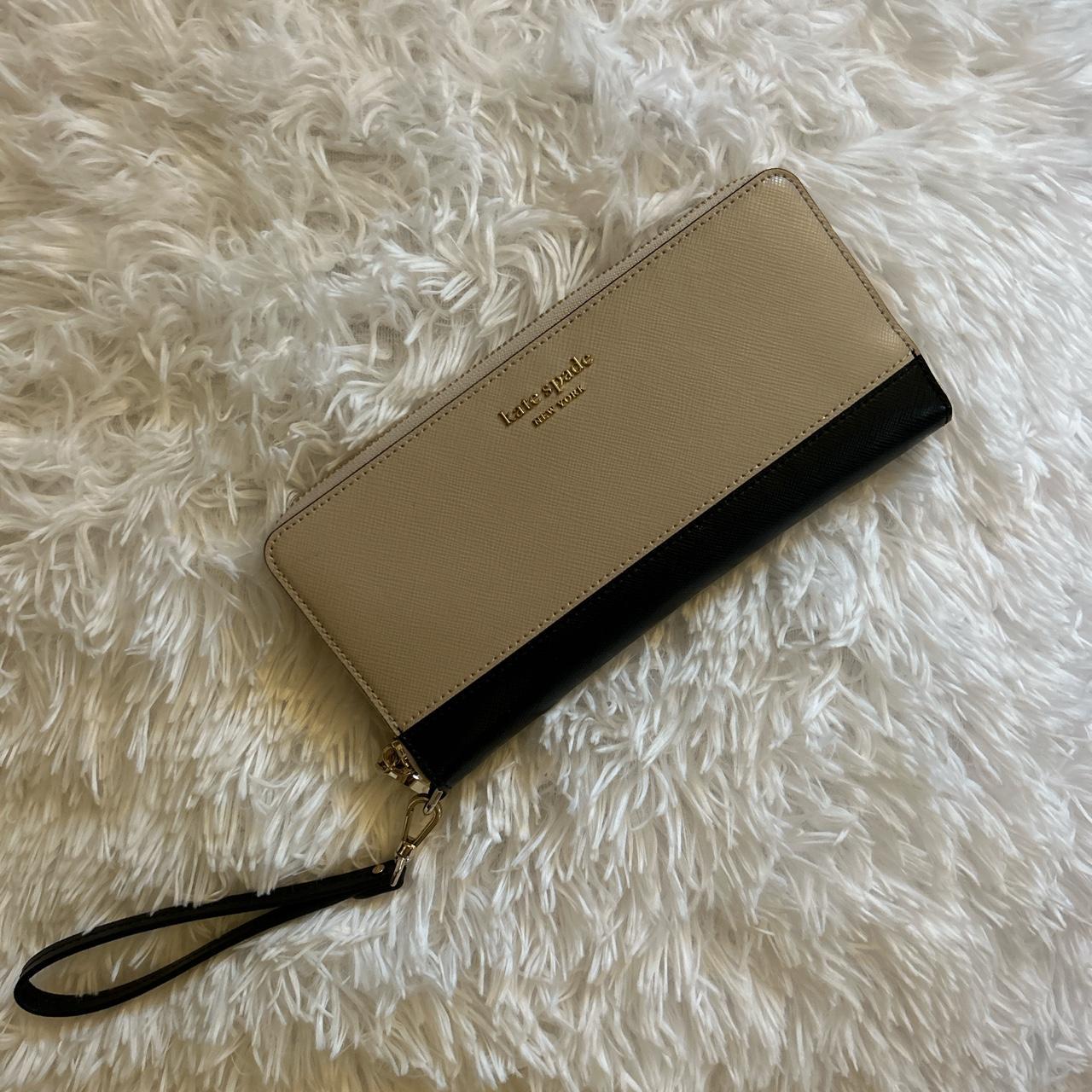 Kate Spade New York Women's Black and Tan Wallet-purses | Depop