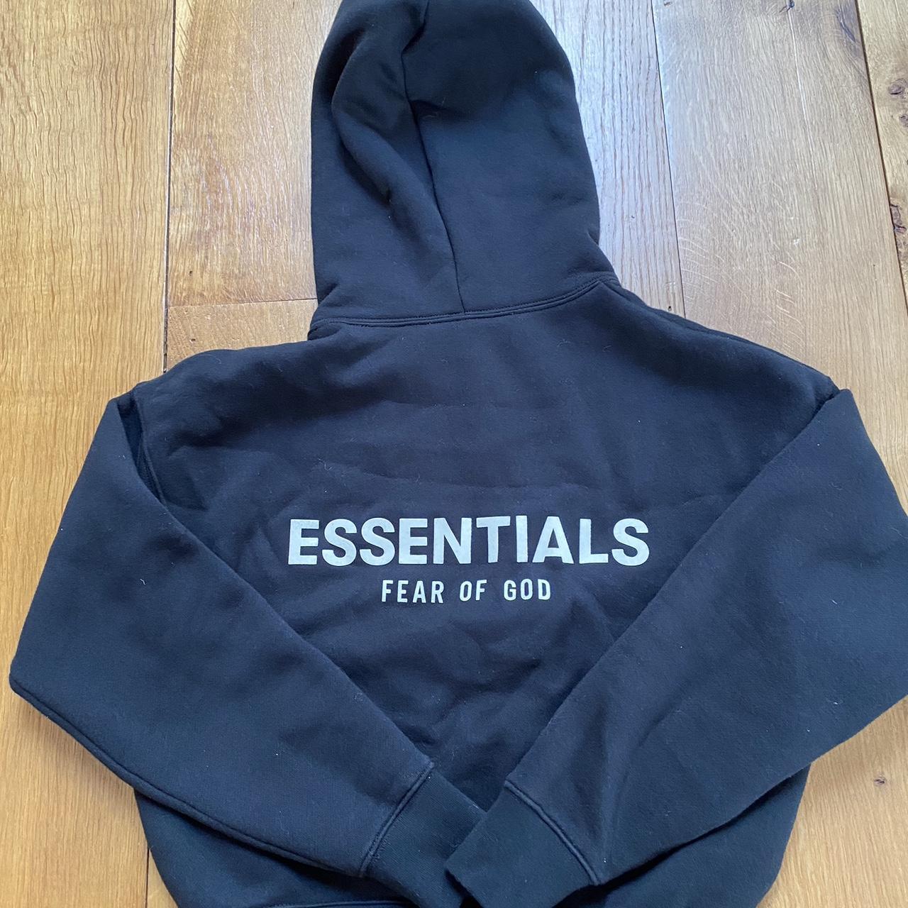 Fear of God Essentials kids hoodie Logo print... - Depop