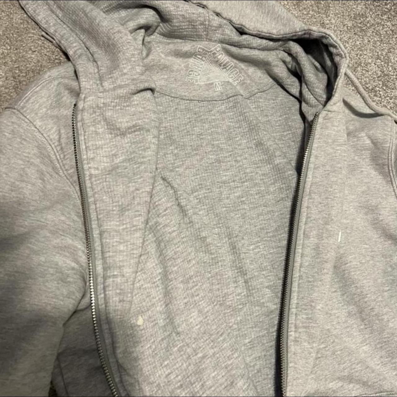 Palace grey zip up hoodie Authentic high... - Depop