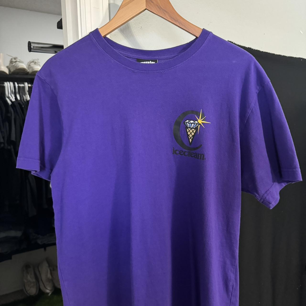 Mens Shirts Purple Billionaire Boys Club Shirt BBC Ice Cream T