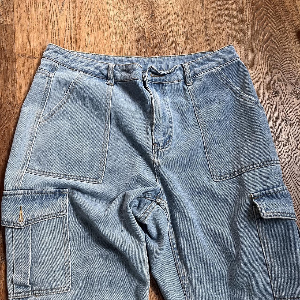 Men's Blue and White Jeans | Depop