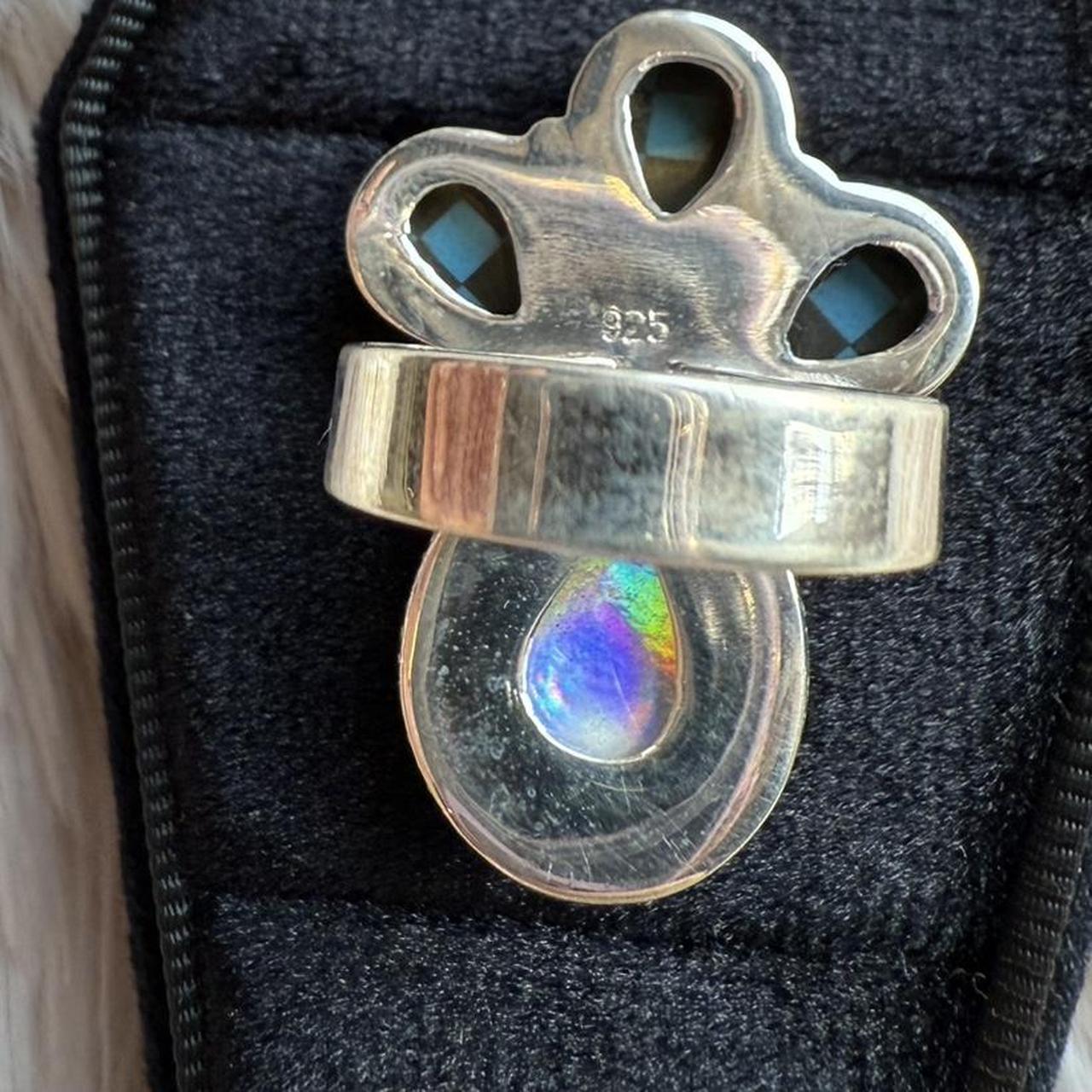 Women's Ring - Blue/Multi – Checkered Alien Ring … - image 3