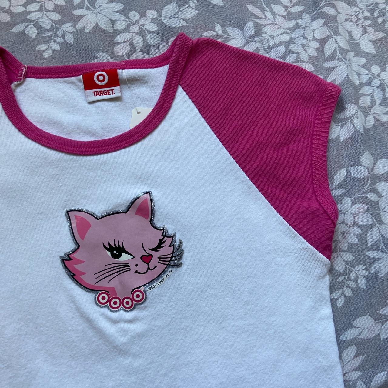 Target Women's White and Pink Tshirt Depop