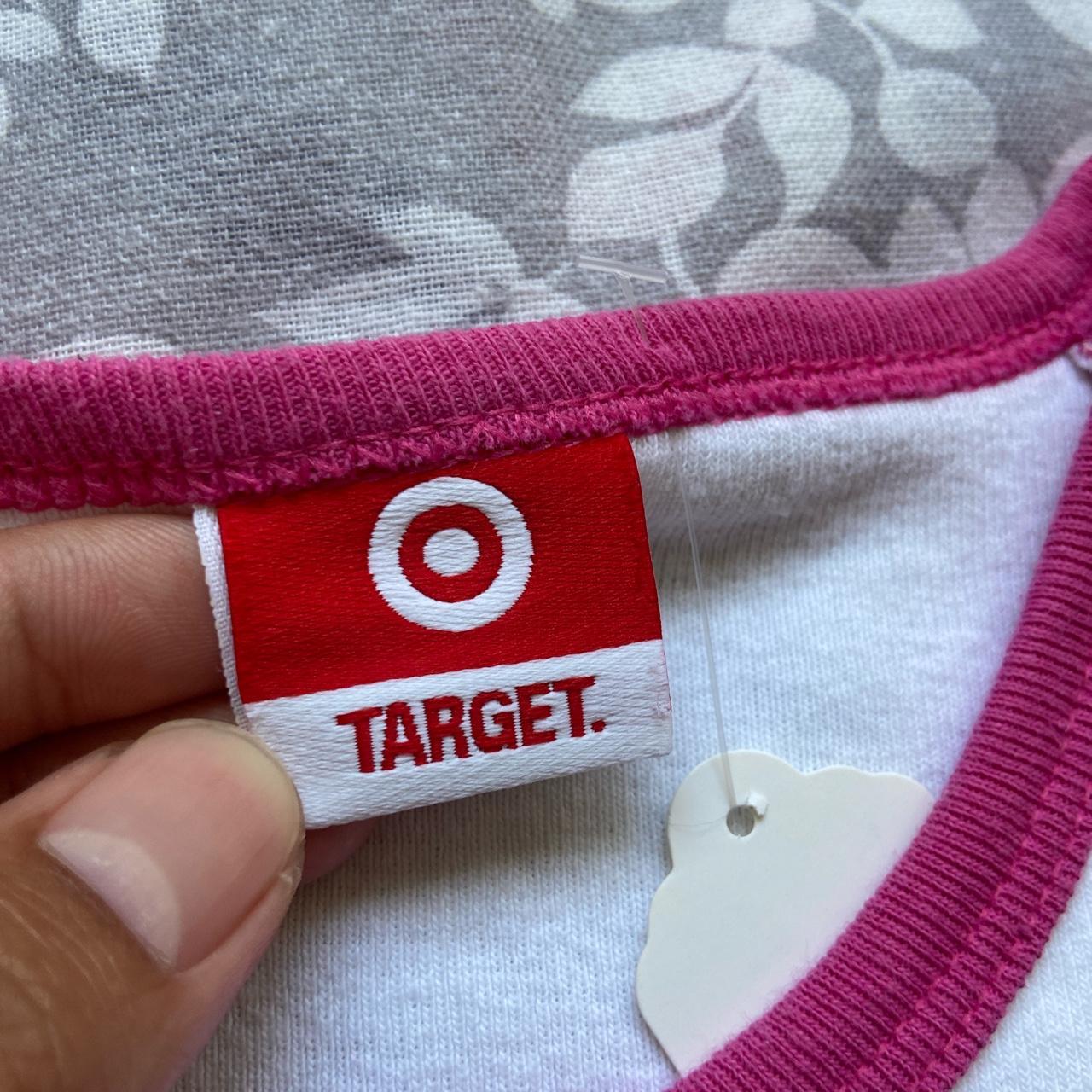 Target Women's White and Pink Tshirt Depop