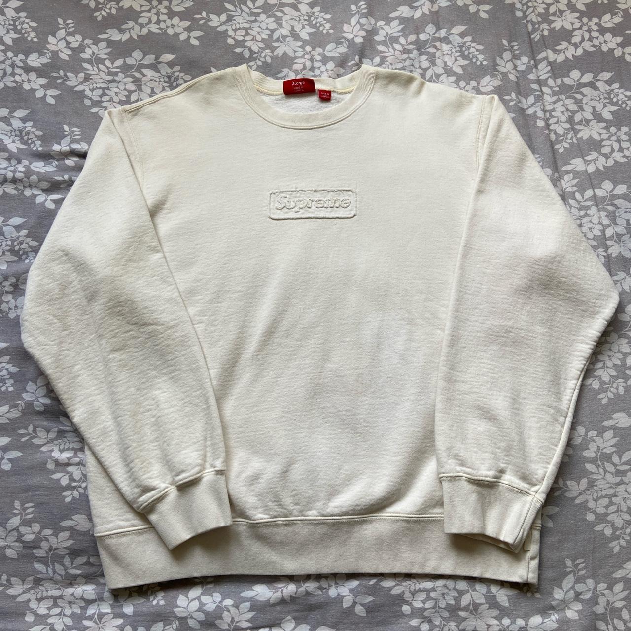 Cutout Logo Crewneck box logo supreme XL