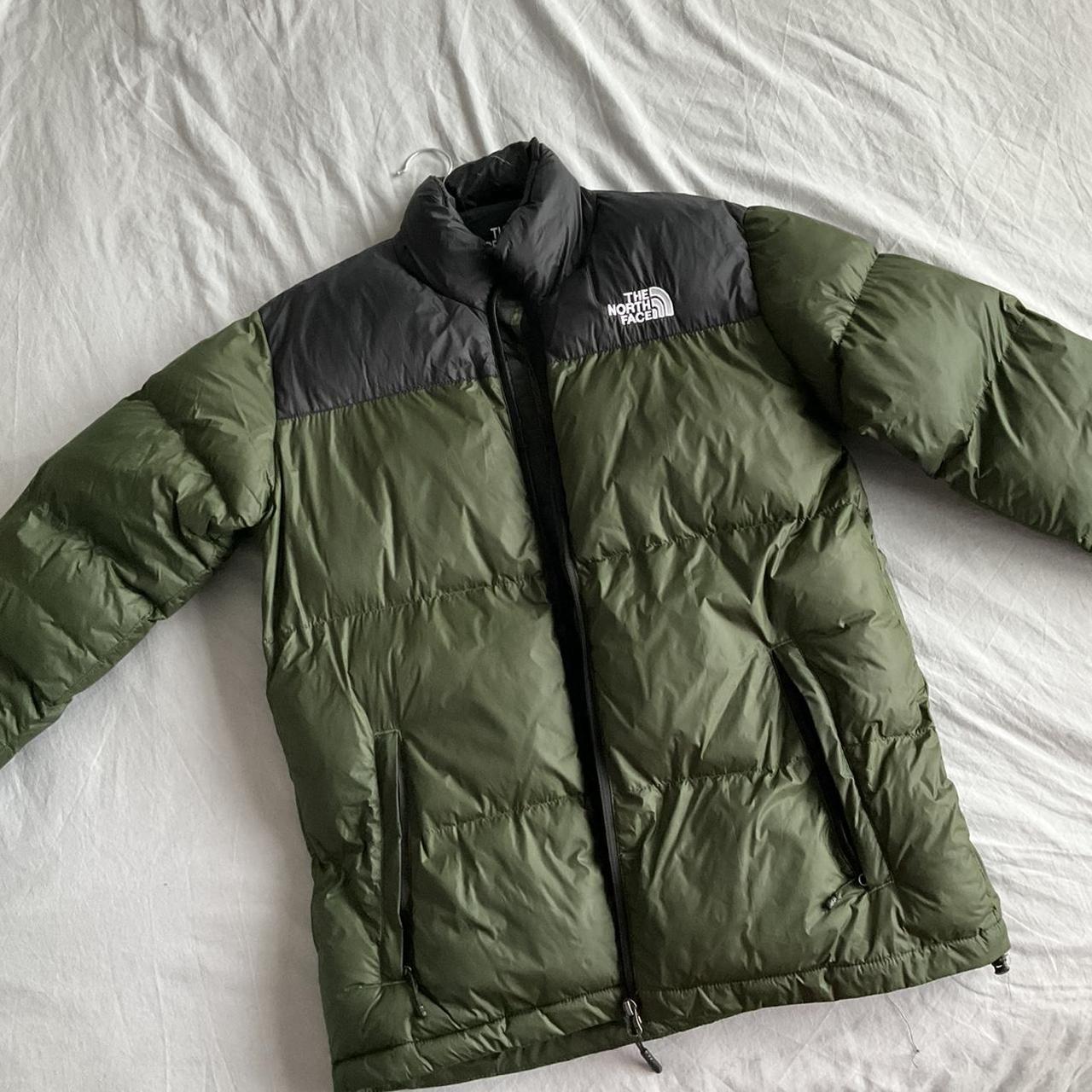 Khaki green north face jacket best sale