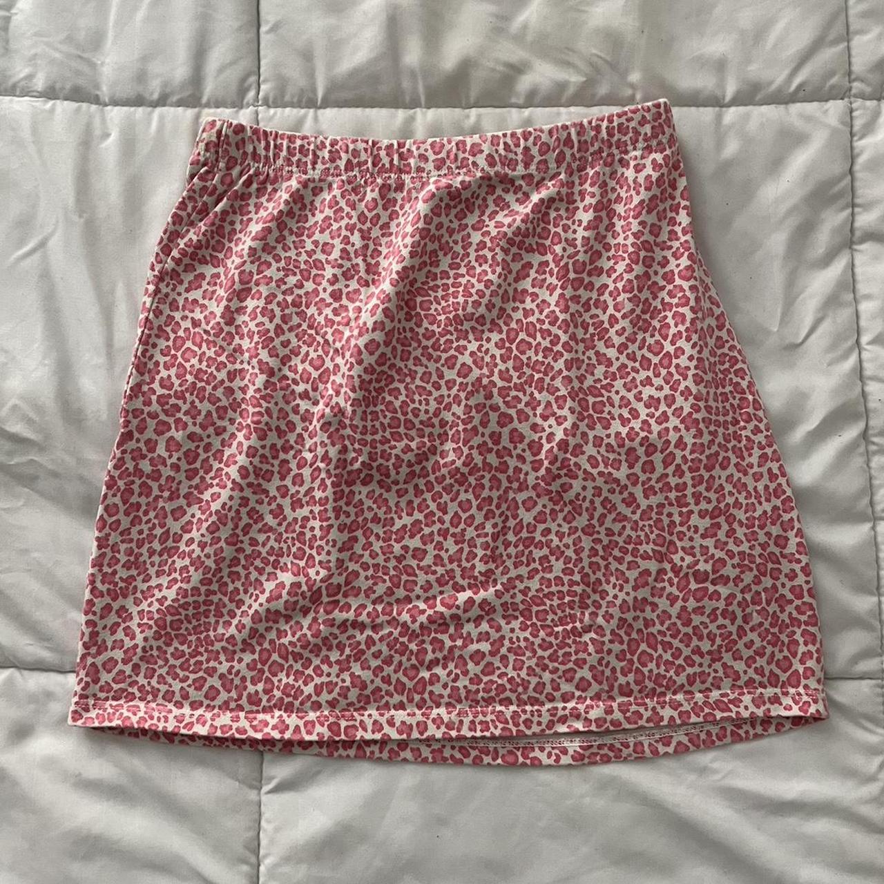 Brandy Melville Pink Cheetah Phoebe Skirt! (Never... - Depop