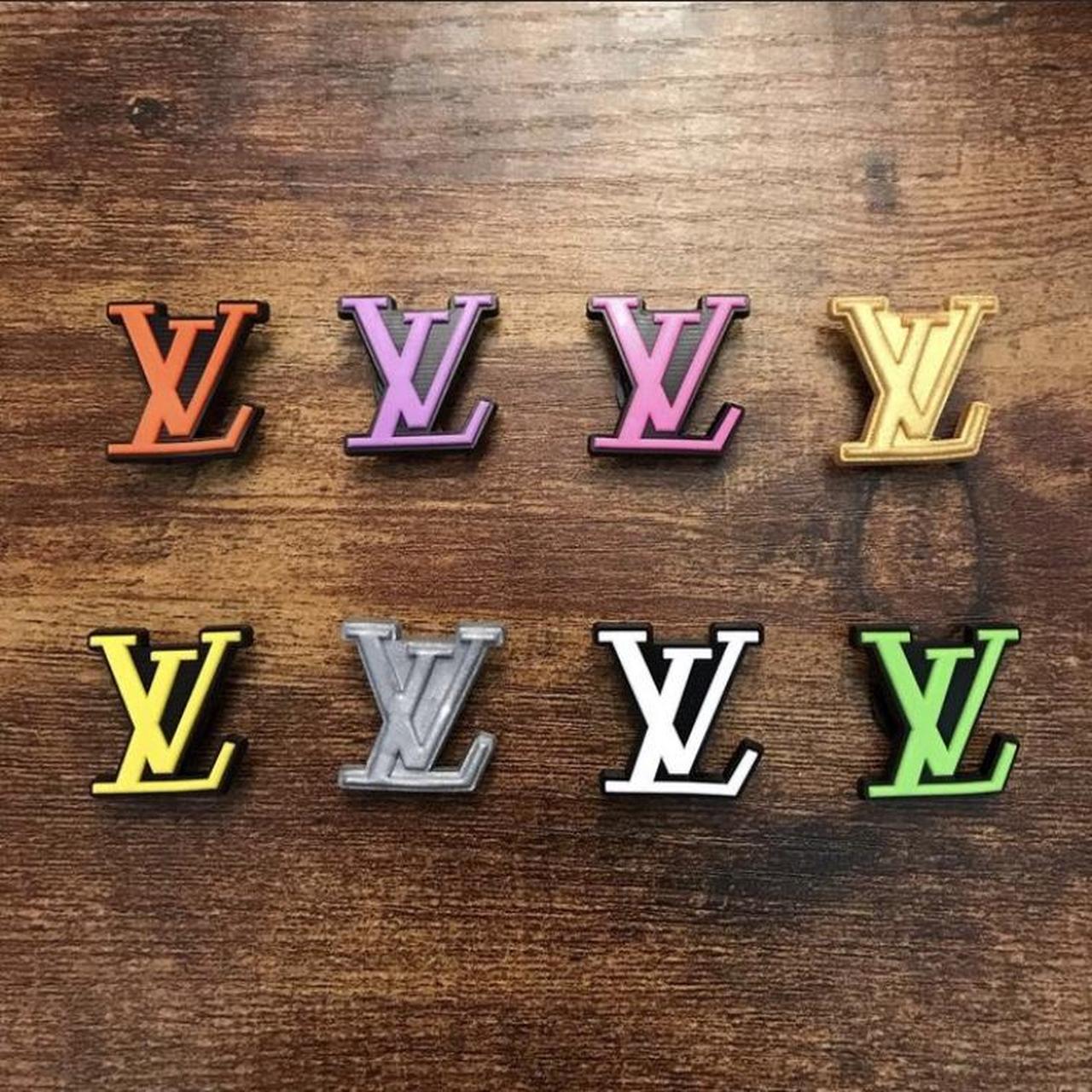 LV croc jibbitz ALL COLORS AVAILABLE !! message to... Depop