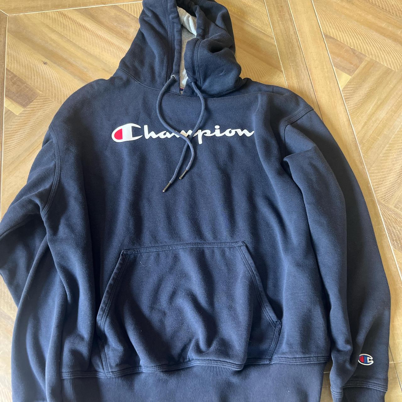 Champion sweater teal navy best sale