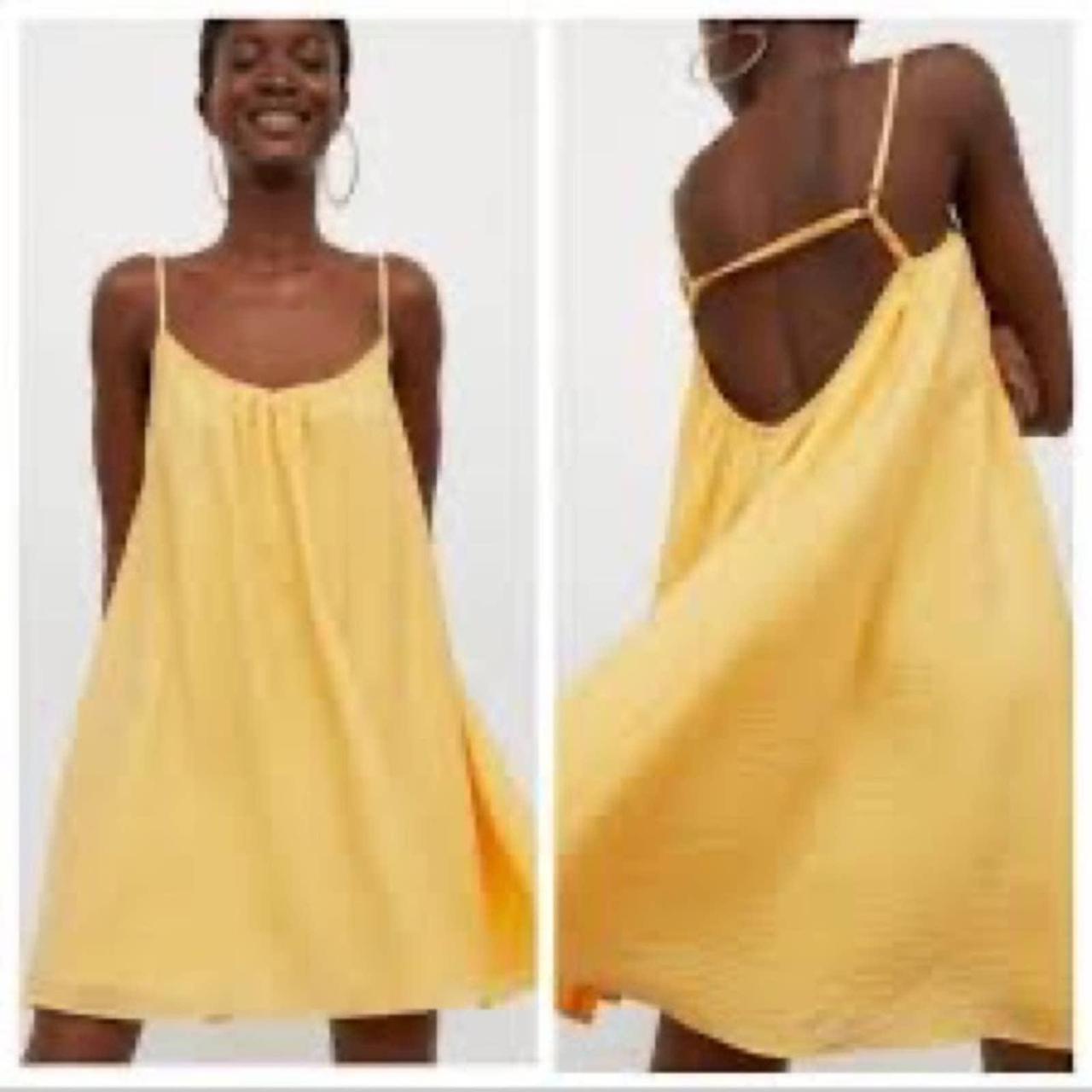 H&M Women's Yellow Dress Depop