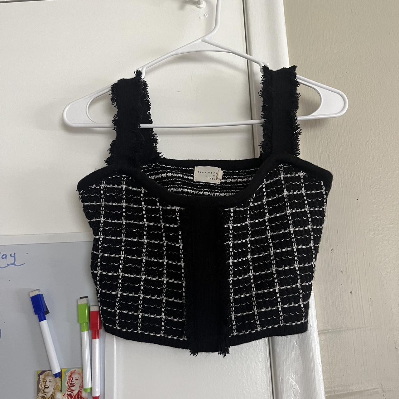 DREAMERS BY DEBUT Women's Black and White Vest