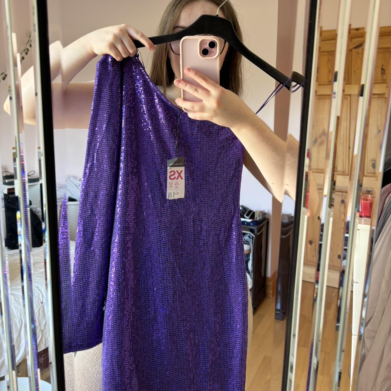 Primark Purple Sequin Dress Size XS Never worn Depop