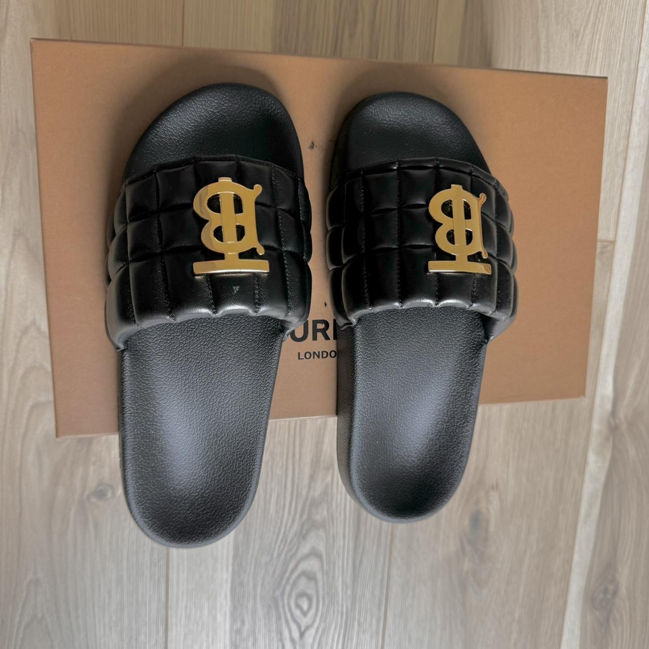 Burberry TB Monogram Slides / Burberry Furley TB | Depop