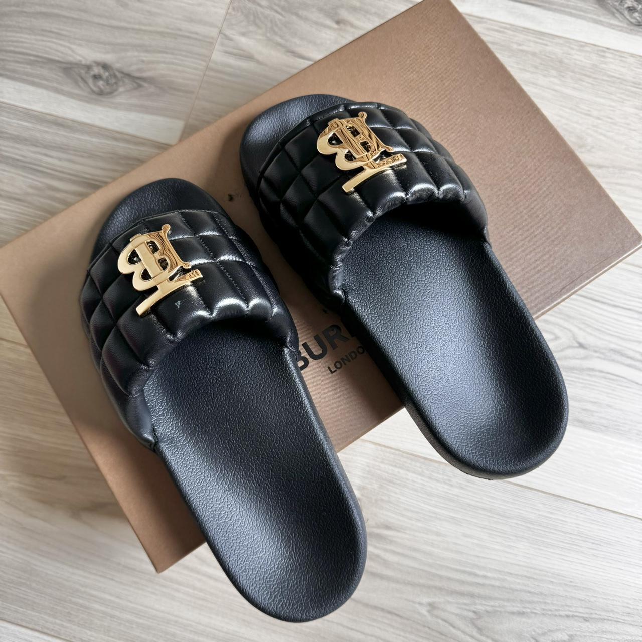 Burberry TB Monogram Slides / Burberry Furley TB | Depop