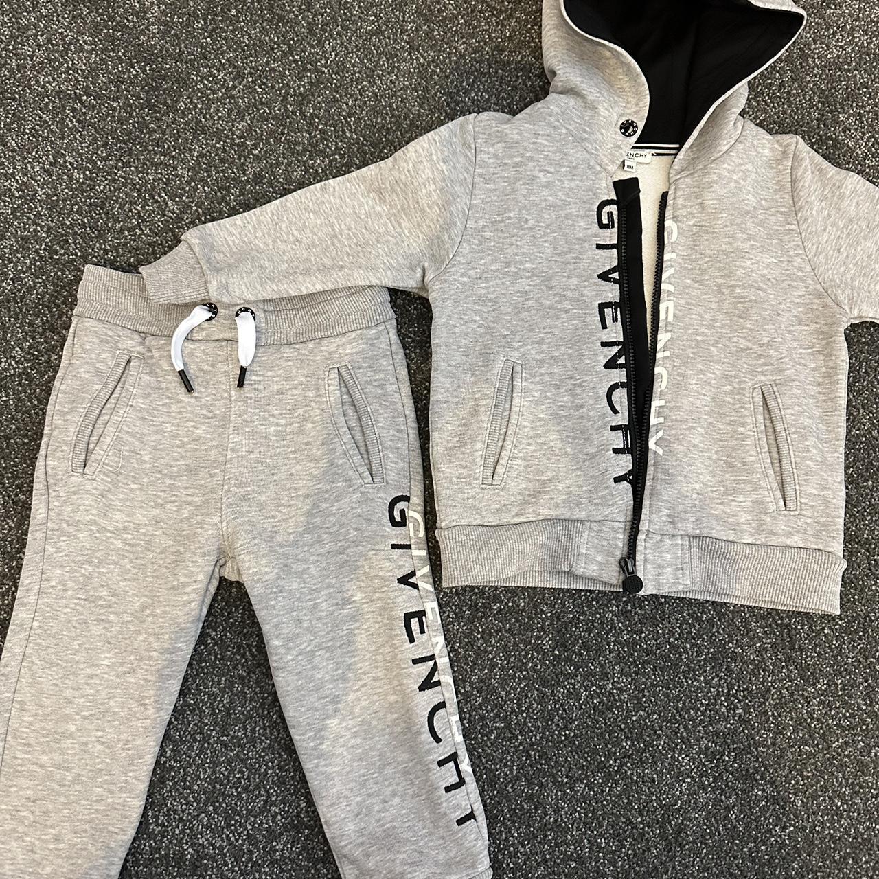 Givenchy Grey and Black Joggers-tracksuits | Depop