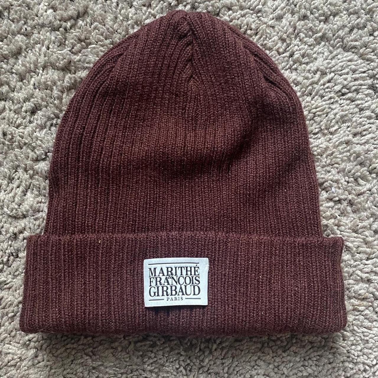 marithe francois girbaud burgundy beanie great... - Depop