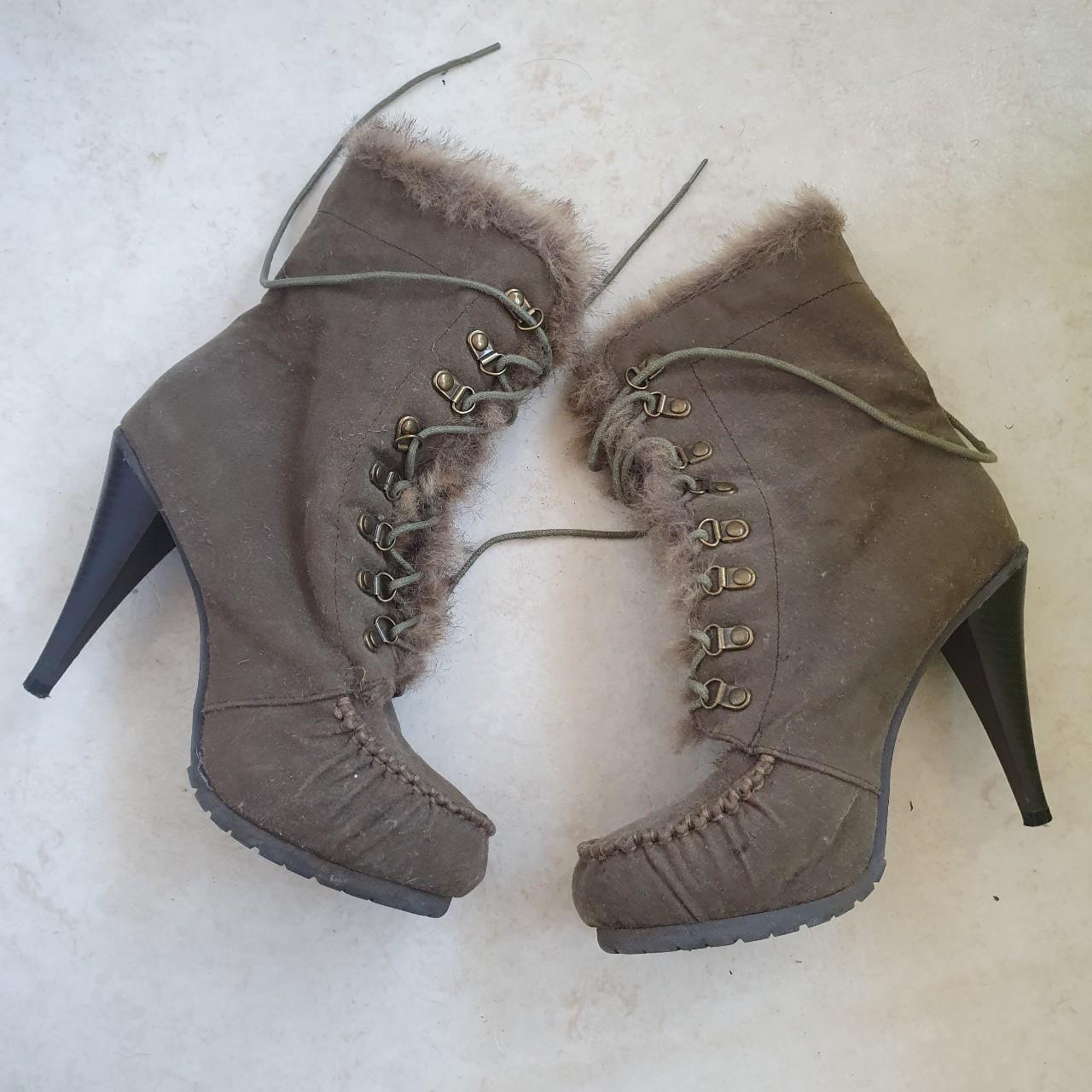 Matalan Women's Khaki Boots Depop