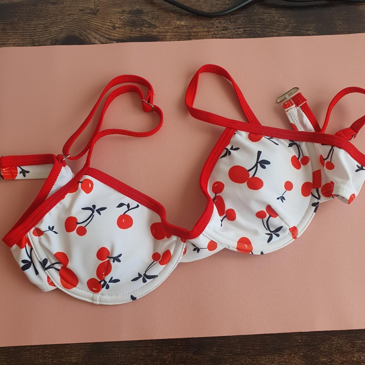 Cherry bikini top Size small shein Posted 2nd clas Depop