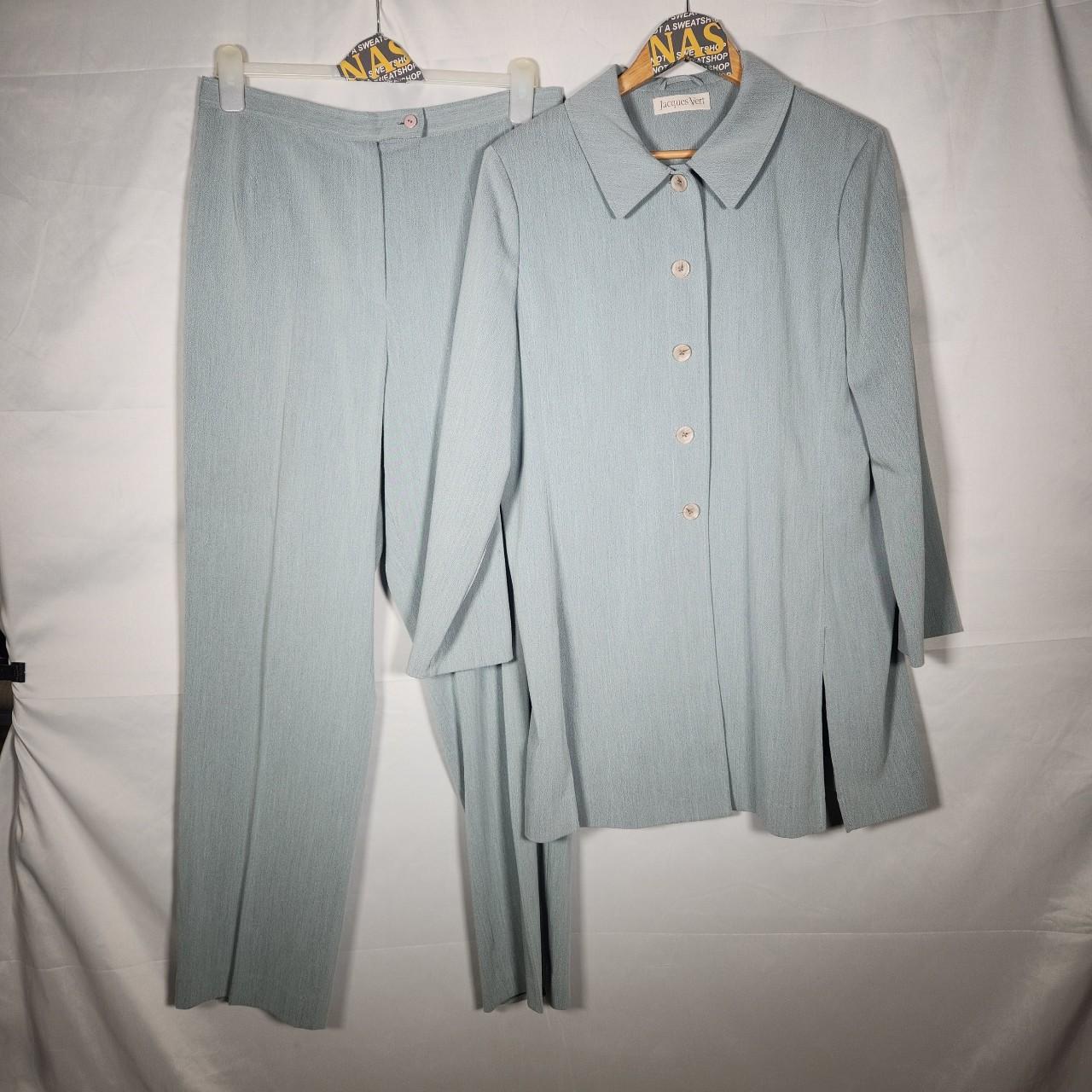 blue jacques vert co ord size 16 pit to pit Depop