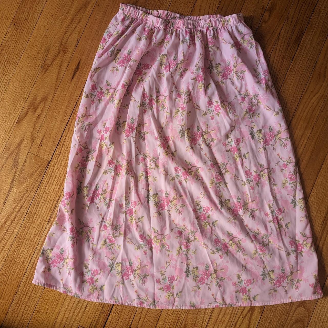 Women's Yellow and Pink Skirt | Depop