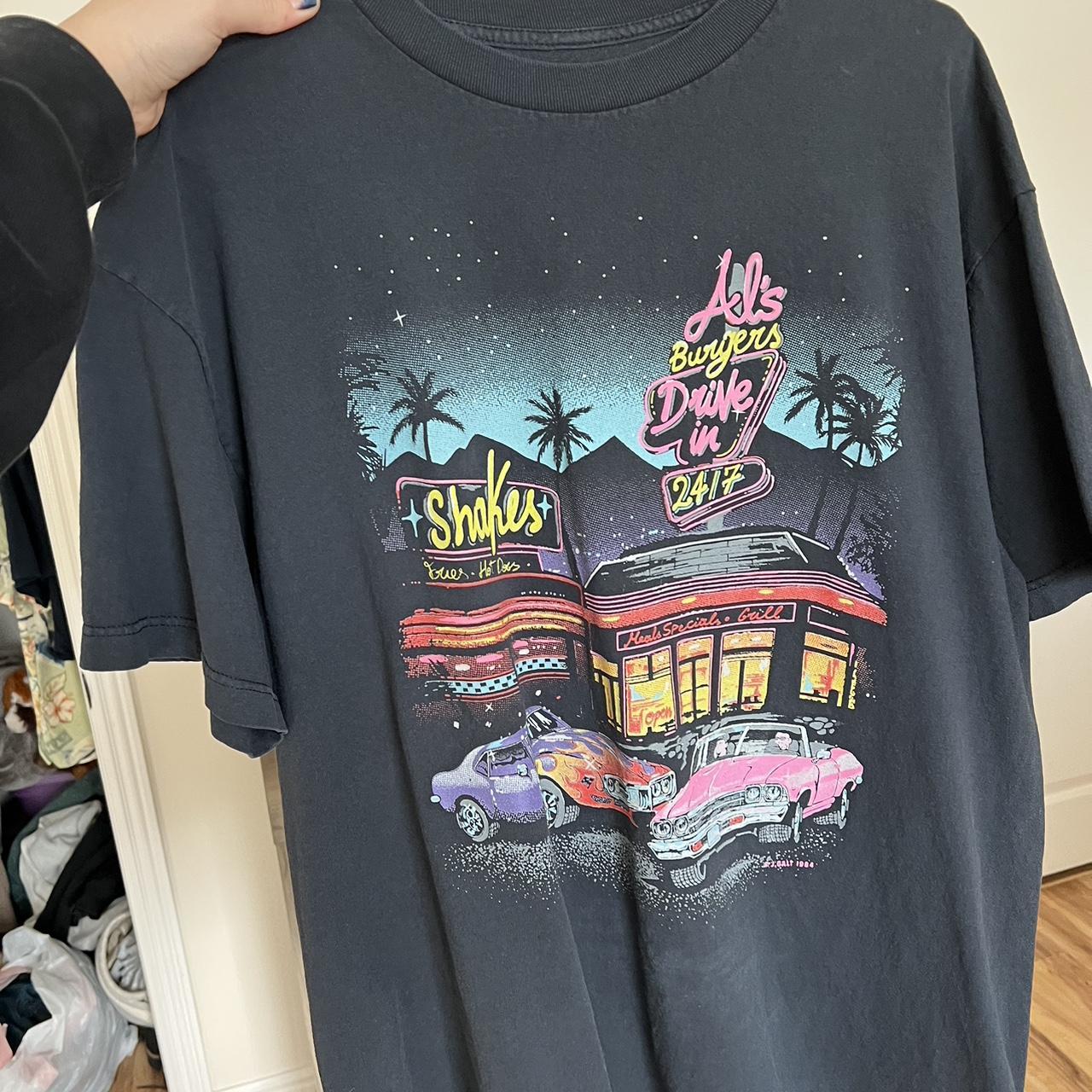 Oversized Al’s Burgers Drive In Graphic Tshirt from... - Depop