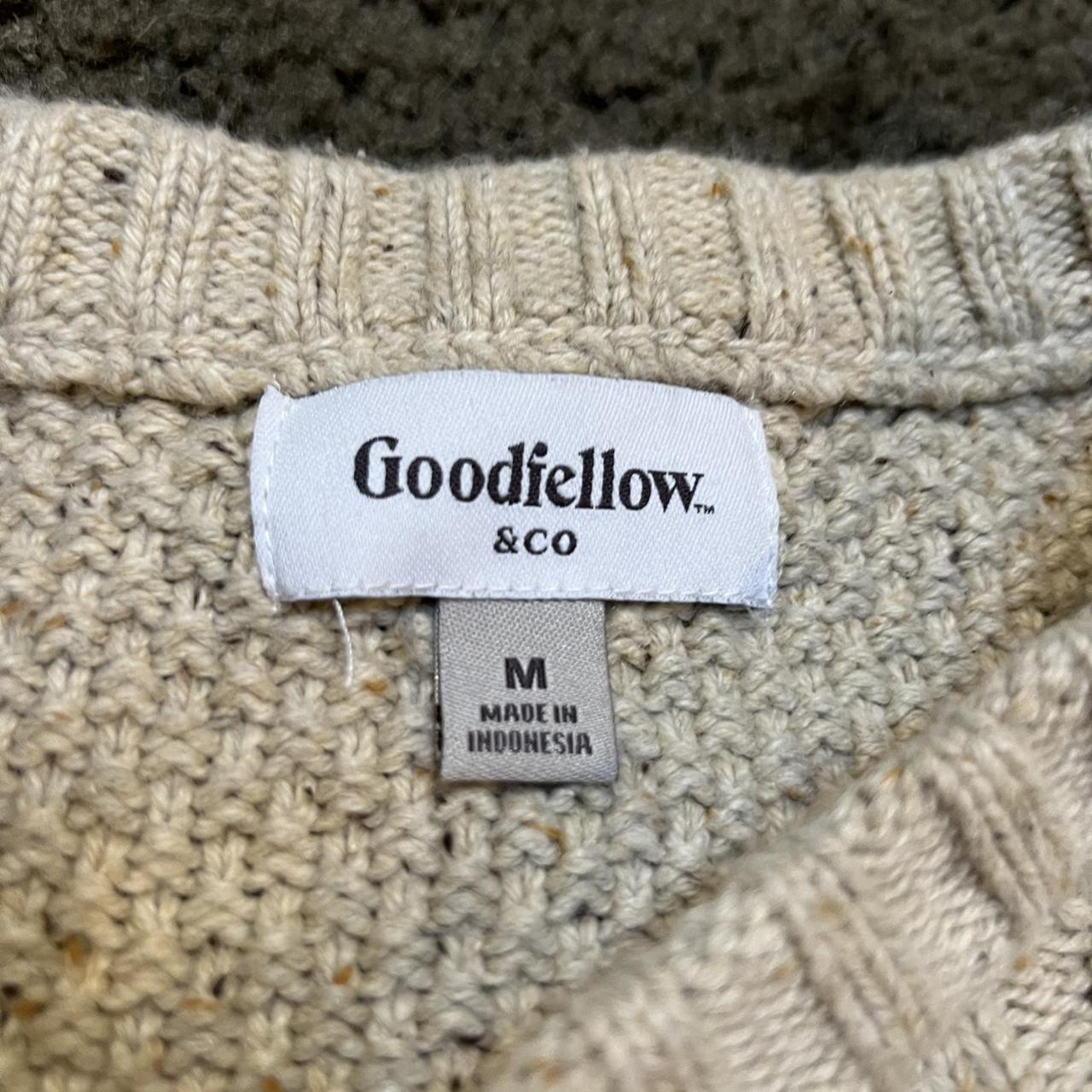 Men's Cable Knit Pullover Sweater - Goodfellow & Co Cream S