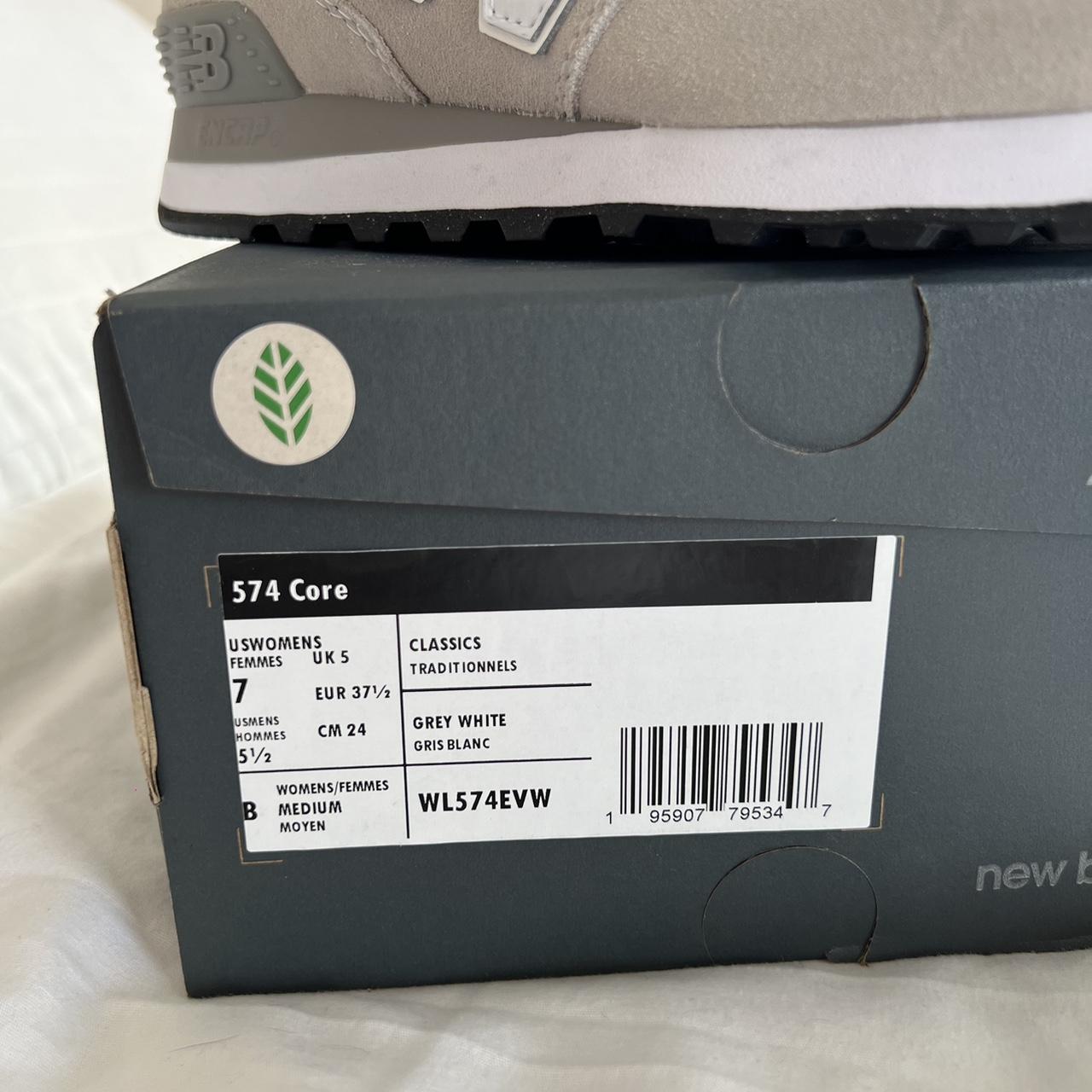 New Balance Women's Grey and White Trainers | Depop