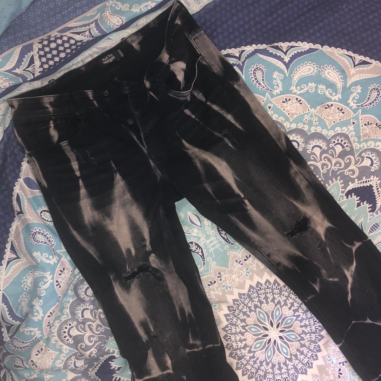 rly cool mens rock rebel black jeans with - Depop