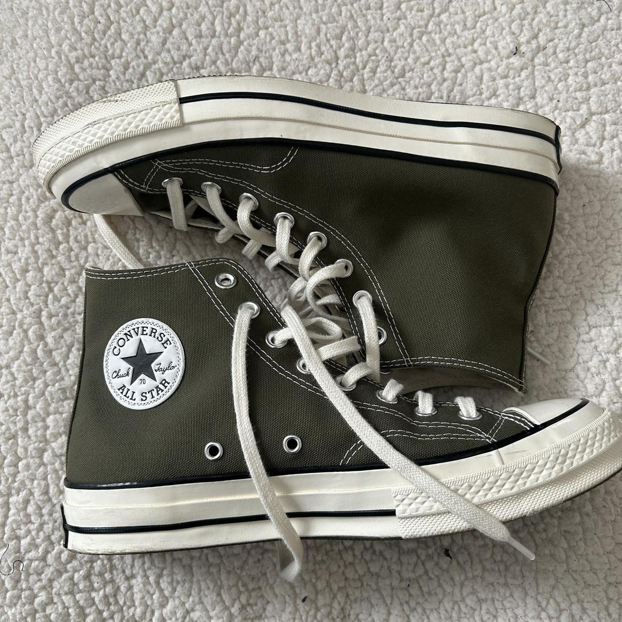 olive green converse