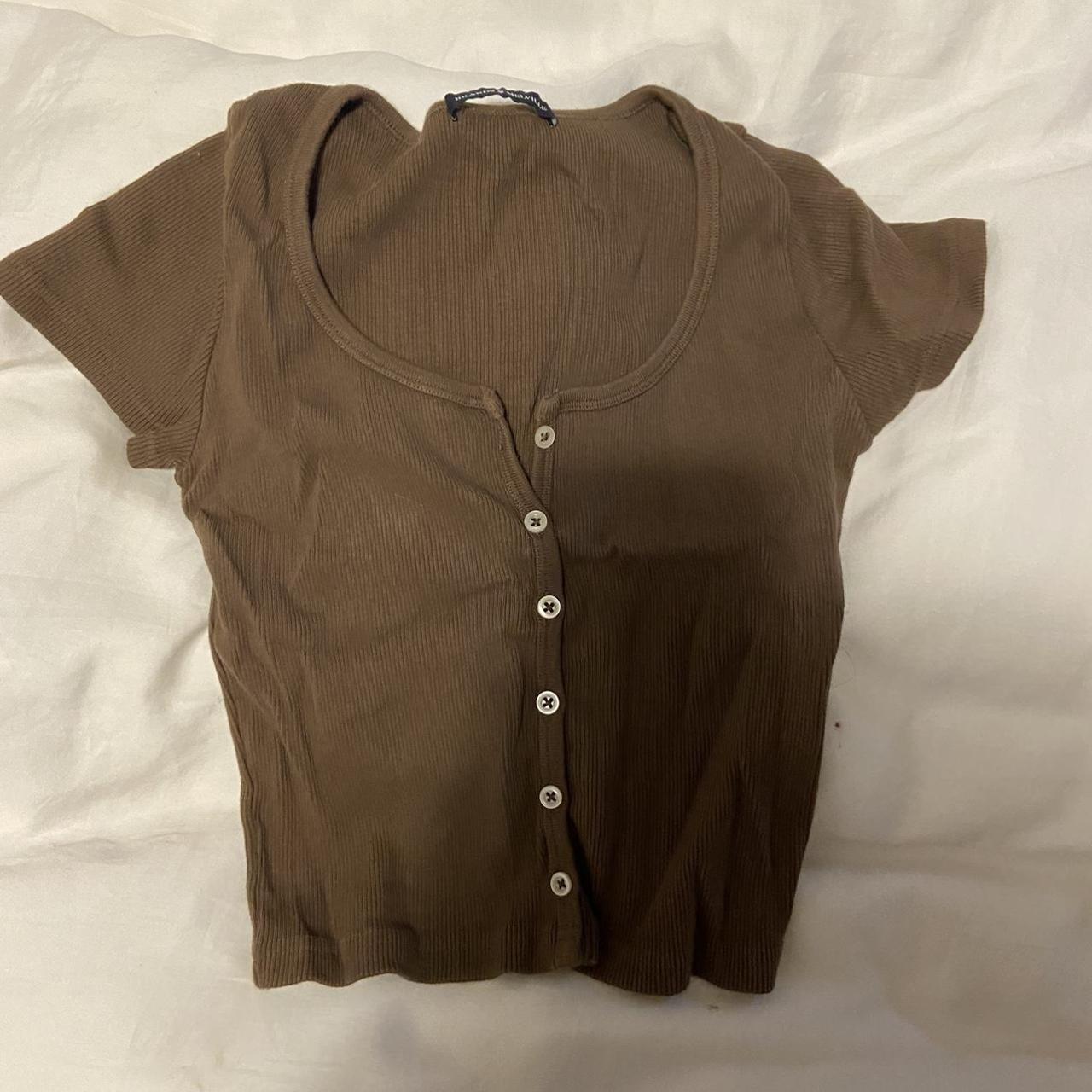 Brandy Melville Brown zelly crop top No... Depop
