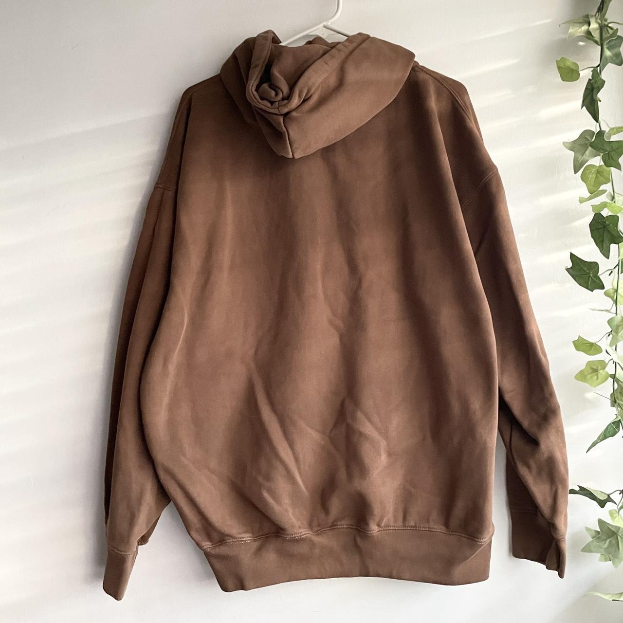 Brandy Melville brown cozy christy zip up hoodie • - Depop